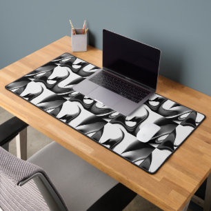 Conception Moderne Formes Liquides Motif Noir Blan