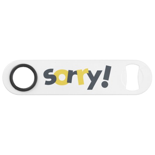 Conception moderne, ludique et audacieuse de Sorry (Dos Horizontal)