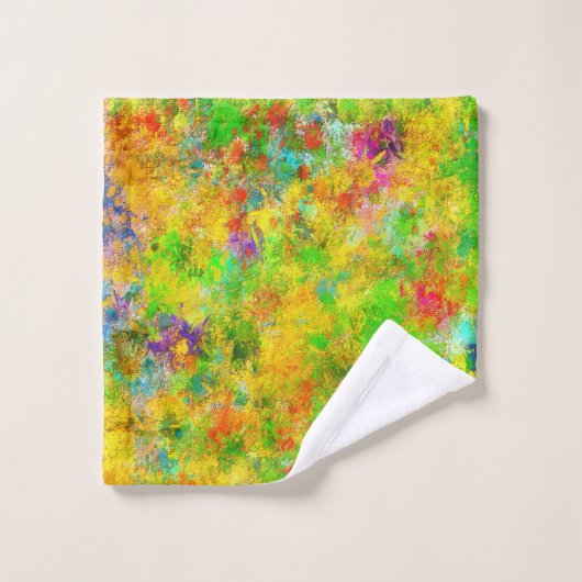 Conception multicolore d'aquarelle (Gant de toilette)