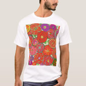 Conception multicolore sur T-Shirt blanc (Devant)
