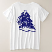 Conception nautique d'ancre de voilier capitaine (Design dos)