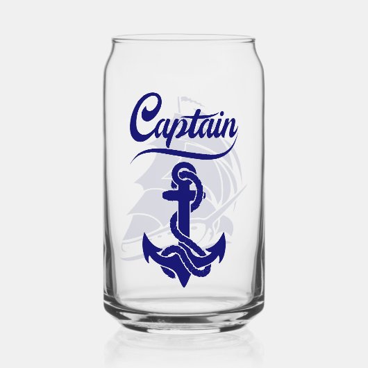 Conception nautique d'ancre de voilier capitaine (Recto)