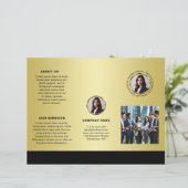 Conception noir et or, Brochures avec logo ou phot (Debout devant)