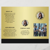 Conception noir et or, Brochures avec logo ou phot (Devant)