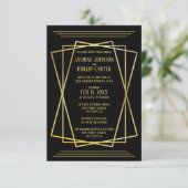 Conception noir mi-moderne - Invitation de mariage (Debout devant)