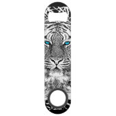 Conception noire et blanche de tigre d'yeux bleus (Devant)