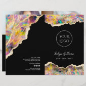 Conception optique sur la brochure du menu service (Devant / Derrière)