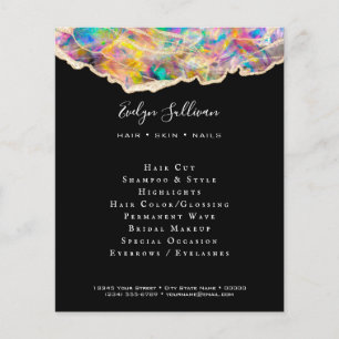 conception optique sur prospectus noir