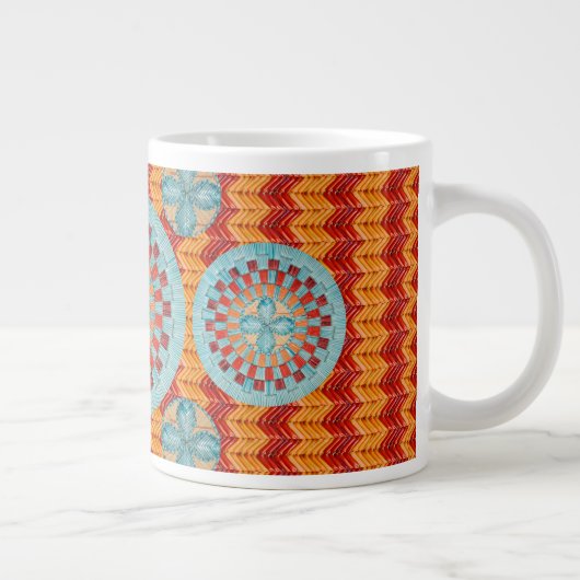 Conception orange de tasse de Chevron de fleur (Droite)