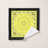 Conception orientale jaune (Gant de toilette)