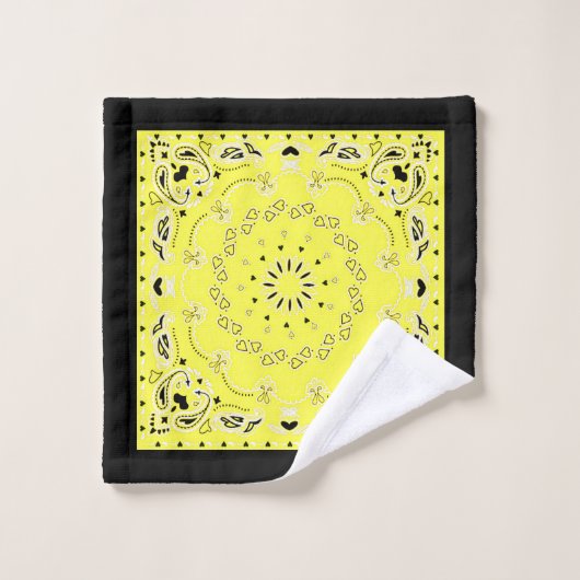 Conception orientale jaune (Gant de toilette)