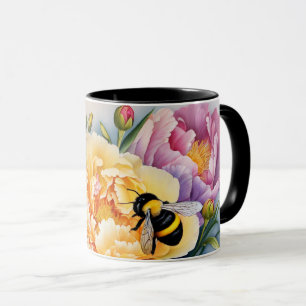 Conception personnalisée Coffee Mug Peonies et l'a