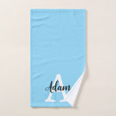 Conception personnalisée de monogramme de nom en s (Serviette à main)