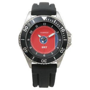 Conception personnalisée de montre de drapeau