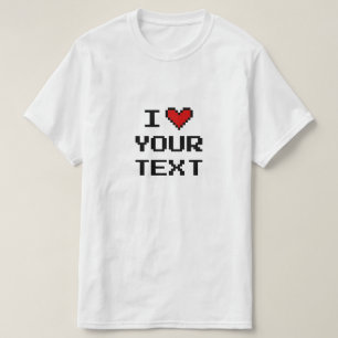 Conception personnalisée de t-shirts coeur pour am