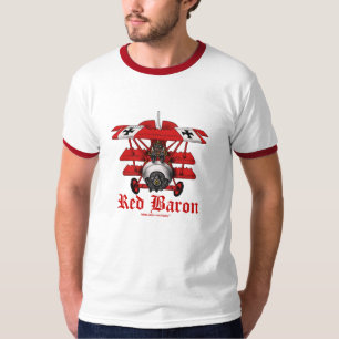 Conception plate de T-shirt de baron rouge frais