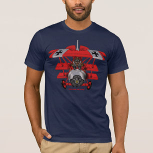 Conception plate de T-shirt de baron rouge frais