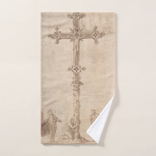 Conception pour un Crucifix avec la Vierge Marie (Serviette à main)