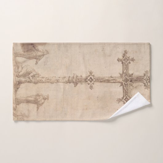 Conception pour un Crucifix avec la Vierge Marie (Serviette à main)