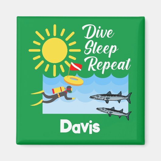 Conception répétée du sommeil de plongée - Magnet  (Devant)