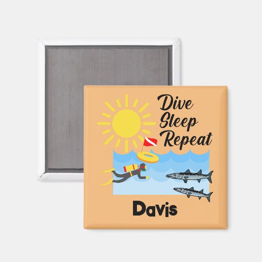 Conception répétée du sommeil de plongée - Magnet  (Recto/Verso)