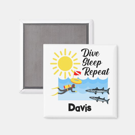 Conception répétée du sommeil de plongée - Magnet  (Recto/Verso)