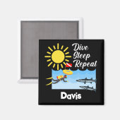 Conception répétée du sommeil de plongée - Magnet  (Recto/Verso)