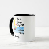 Conception répétée du sommeil de plongée - Mug com (Devant gauche)