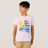 Conception répétée du sommeil de plongée - T-shirt (Devant entier)