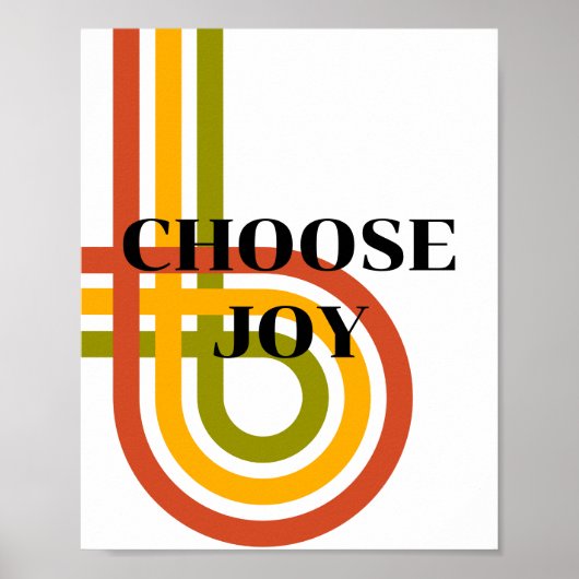 Conception rétro, Affiche Choisir la joie (Devant)
