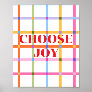 Conception rétro, Affiche Choisir la Joie