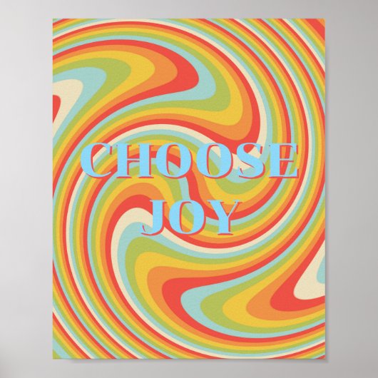 Conception rétro, Affiche Choisissez la Joie (Devant)