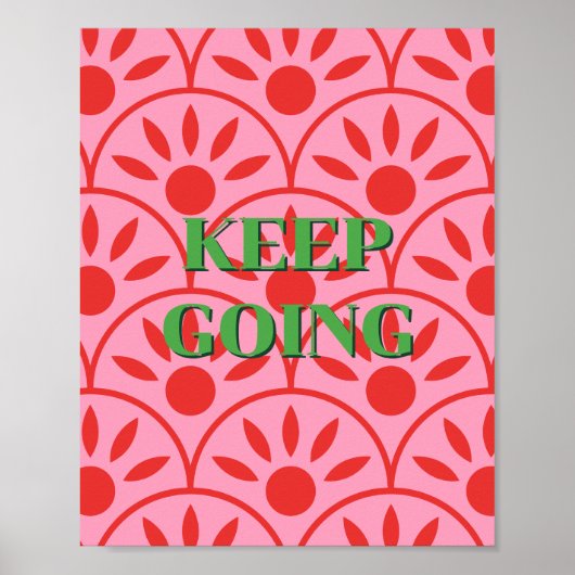 Conception rétro, Affiche Keep Going (Devant)