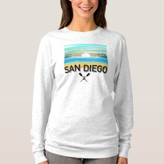 Conception San Diego - T-shirt simple à manches lo (Devant)