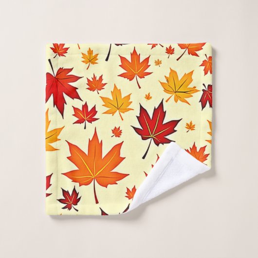 Conception sans couture de feuillage d'automne (Gant de toilette)