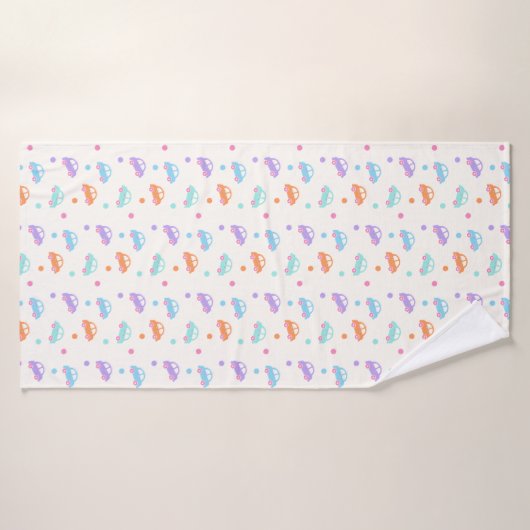 Conception sans soudure du véhicule mignon (Serviette de bain)