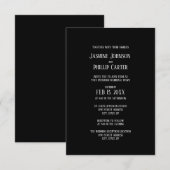 Conception simple B&G - Invitation de mariage/réce (Devant / Derrière)