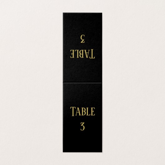 Conception simple de Black&Gold - Numéro de table (Outside Unfolded)