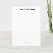 Conception simple de carte d'anniversaire (Dos)