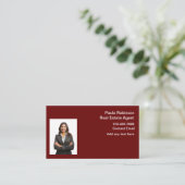 Conception simple de Carte de visite photo Realtor (Debout devant)