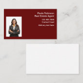 Conception simple de Carte de visite photo Realtor (Devant / Derrière)