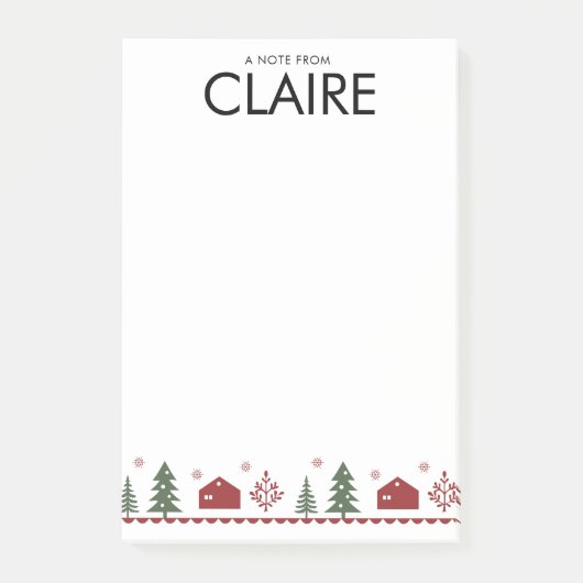 Conception simple de Noël pour note Post-it® perso (Devant)