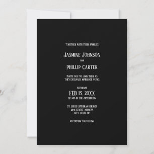 Conception simple noir et blanc - Faire-part de ma