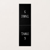 Conception simple noir et blanc - Numéro de table (Outside Unfolded)