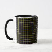 Conception simple Plaid Carré Motif Black Mug (Gauche)