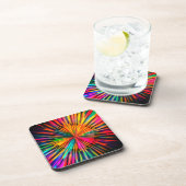 Conception Sunburst multicolore Dessous de verre e (Côté Droit)