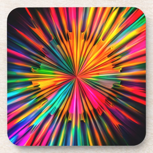 Conception Sunburst multicolore Dessous de verre e (Devant)