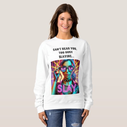 Conception Sweatshirt Trop Occupée. (Devant entier)