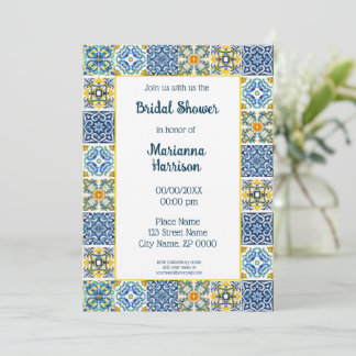 Conception Talavera Mexicaine Invitation de douche