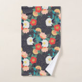 Conception tirée par la main élégante florale et (Serviette à main)